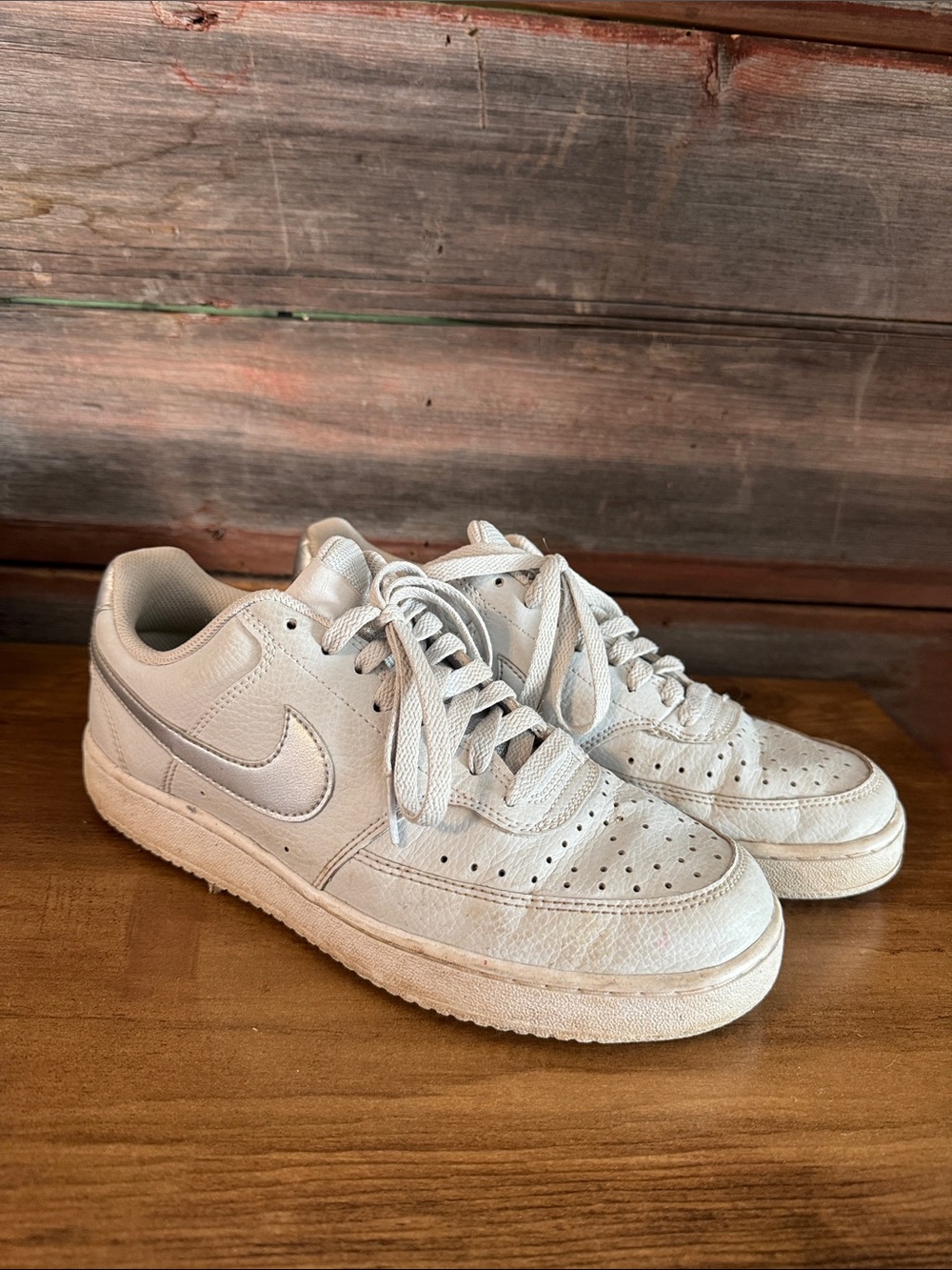Nike Women's White Low-Top Leather Sneakers